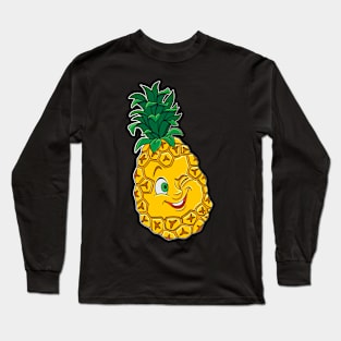 anatomy of a pineapple - winky wink Long Sleeve T-Shirt